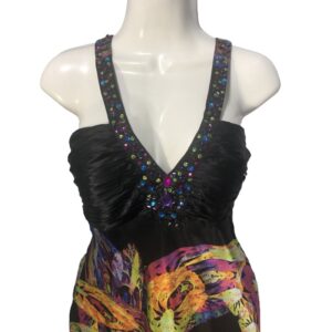 Vestido de tirantes con bisutería